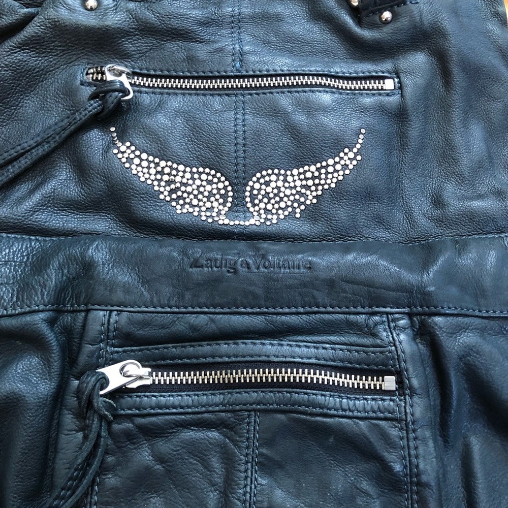Dark blue Zadig & Voltaire leather bag - Picture 2 of 9